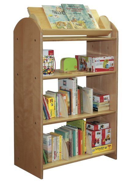 Kindergarten-Bücherregal mit Stützen, 76 cm breit