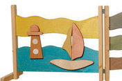 4-teiliges Krippen Trennwand-Set „Nordsee“ mit Plexiglas und Tür. ANGEBOT