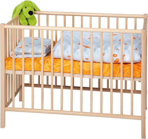 4-er Rollenset für Kinderbett mit runden Stäben